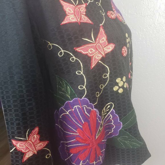 Alex Kim Floral Butterfly Blazer Jacket Small - Picture 6 of 8